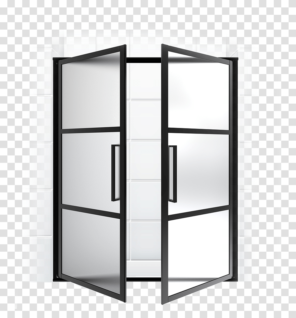 Black Frame Door Clipart Download, Folding Door, Sliding Door, Furniture Transparent Png