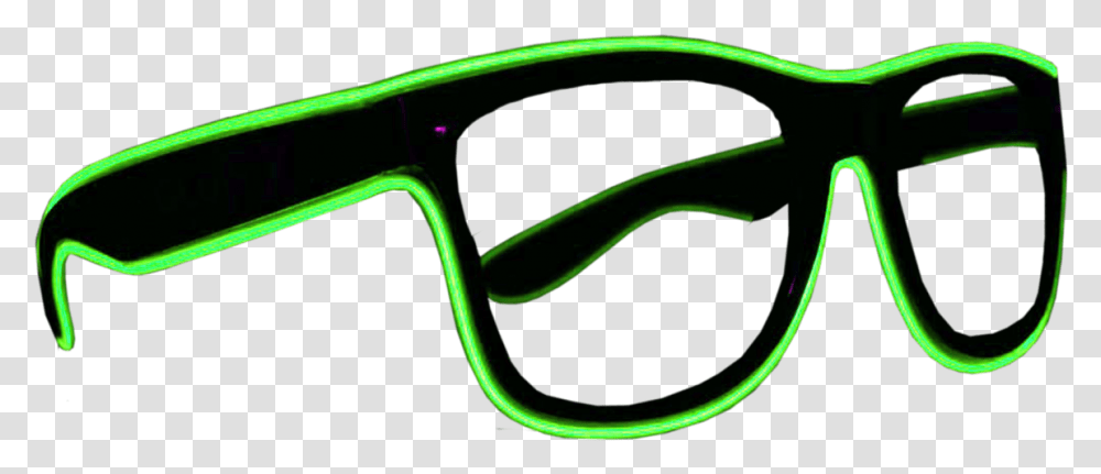Black Frame El Wire Glasses Purple And Black Frame For Glasses, Accessories, Accessory, Sunglasses, Light Transparent Png