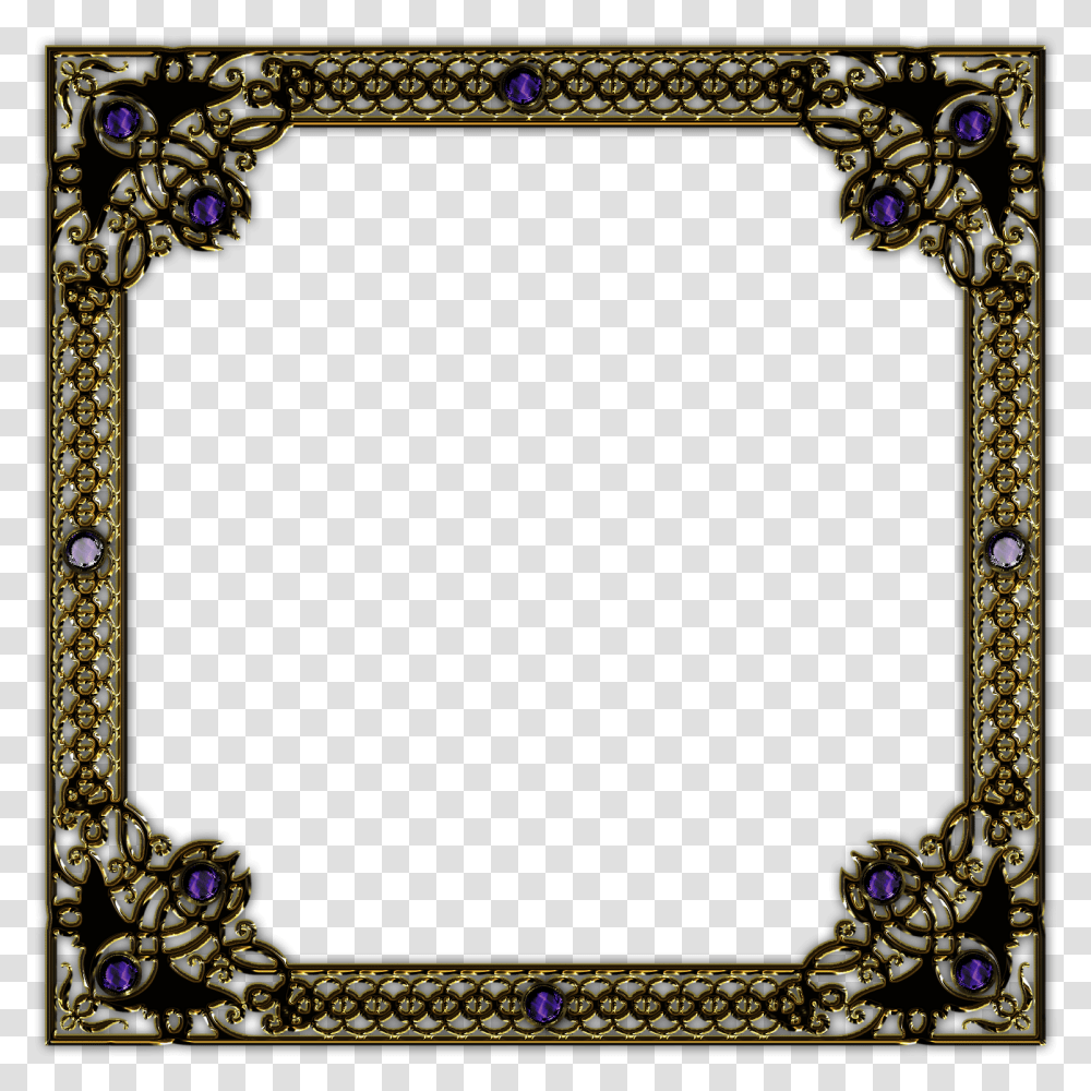 Black Frame Gothic, Gate, Mirror, Pattern Transparent Png