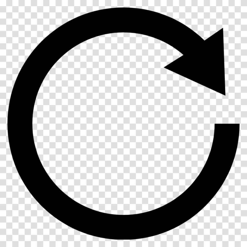 Black Free Stock Photo Illustration Of A Black Circular Circle Arrow Clipart, Gray, World Of Warcraft Transparent Png
