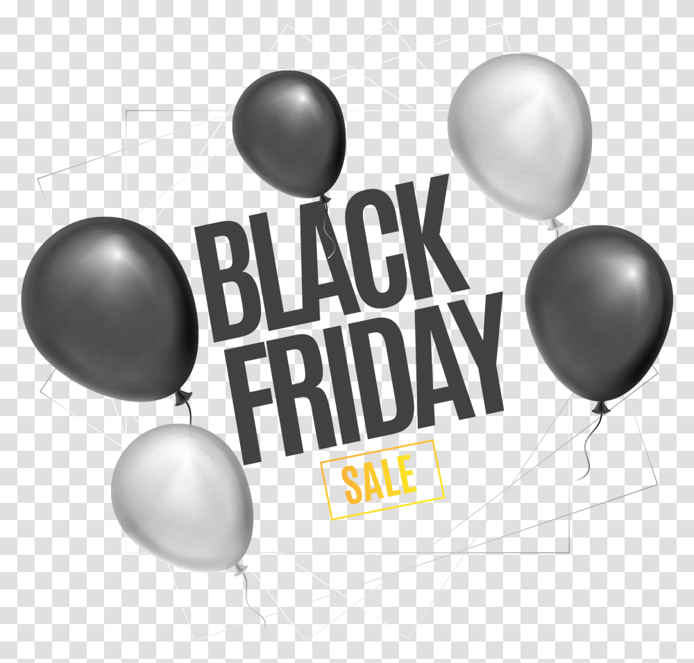Black Friday Balloons Black And Gray Balloons Pnbg, Sphere Transparent Png