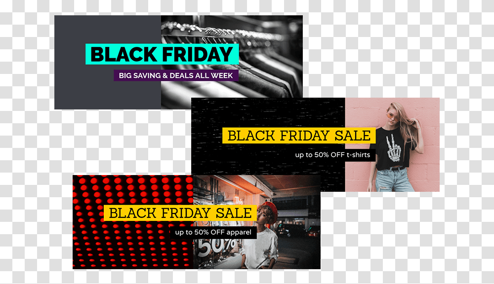 Black Friday Header Templates Flyer, Person, Poster, Advertisement Transparent Png