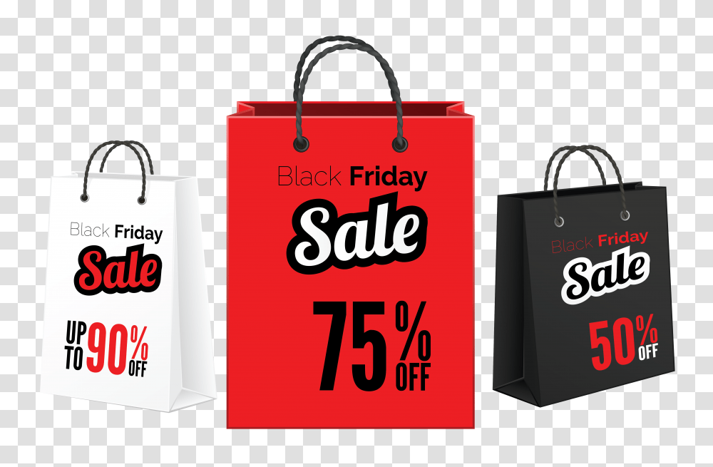 Black Friday Sale Bags Clipart, Shopping Bag, Tote Bag Transparent Png