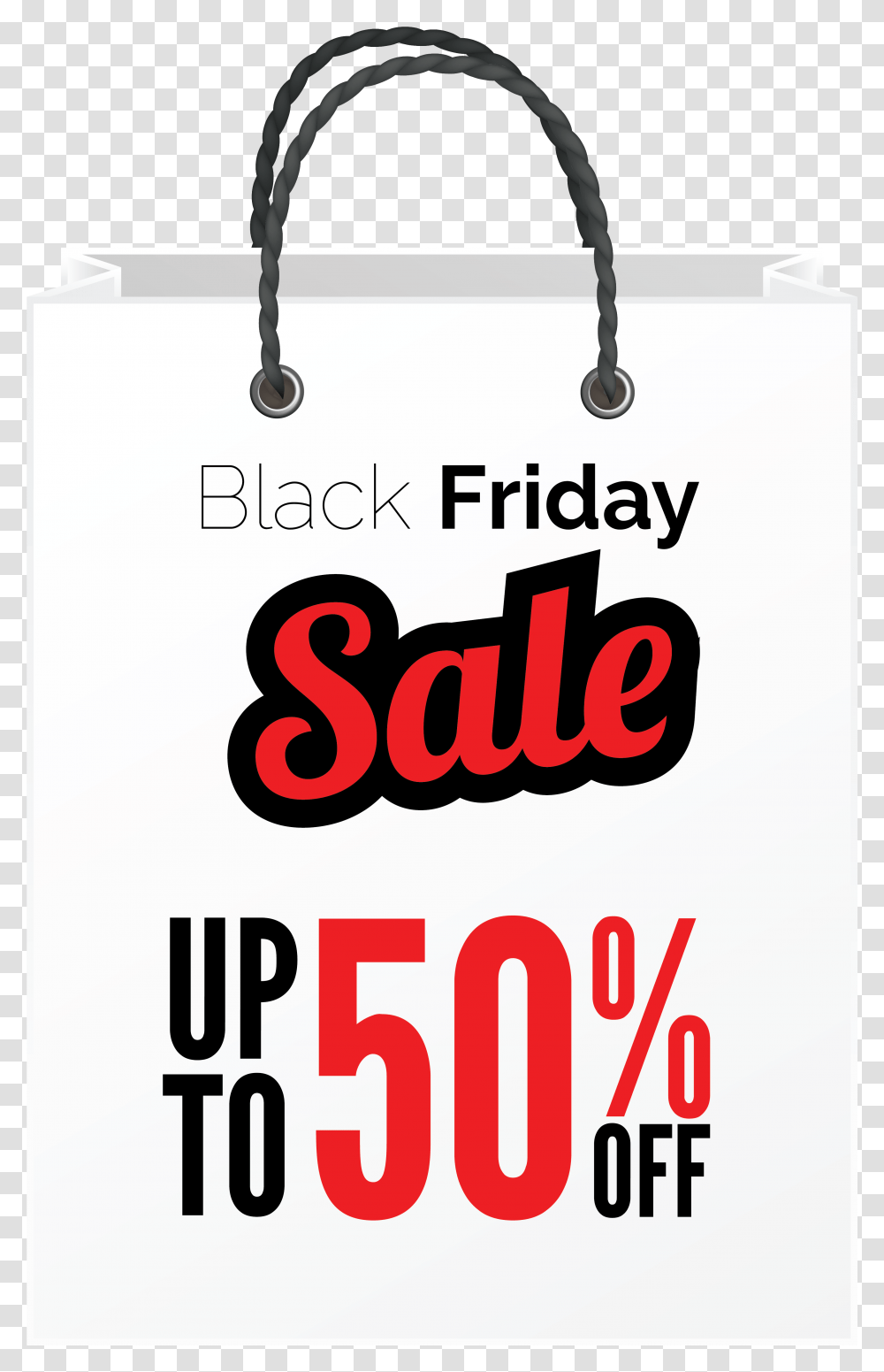 Black Friday Sale White Bag Clipart Image Bag, Shopping Bag, Advertisement, Poster Transparent Png