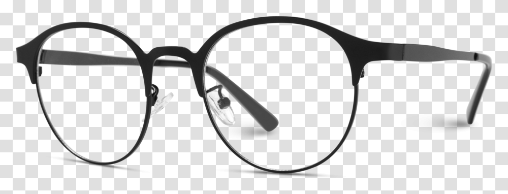Black Full Metal Frame Round Retro Glasses Metal Frame Monochrome, Sunglasses, Accessories, Electronics, Headphones Transparent Png