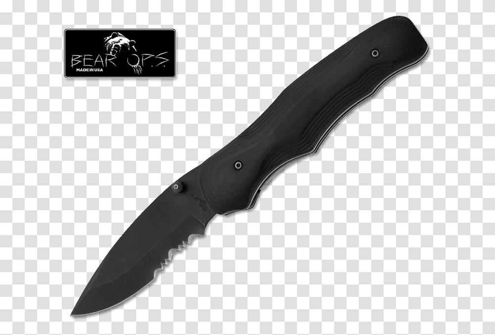 Black G10 Handle Black Drop Point Blade Folder Hunting Knife, Weapon, Weaponry, Dagger Transparent Png