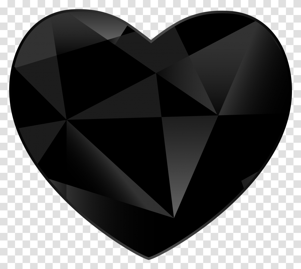 Black Gem Heart Clipart Black Heart Black Gem, Diamond, Gemstone, Jewelry, Accessories Transparent Png