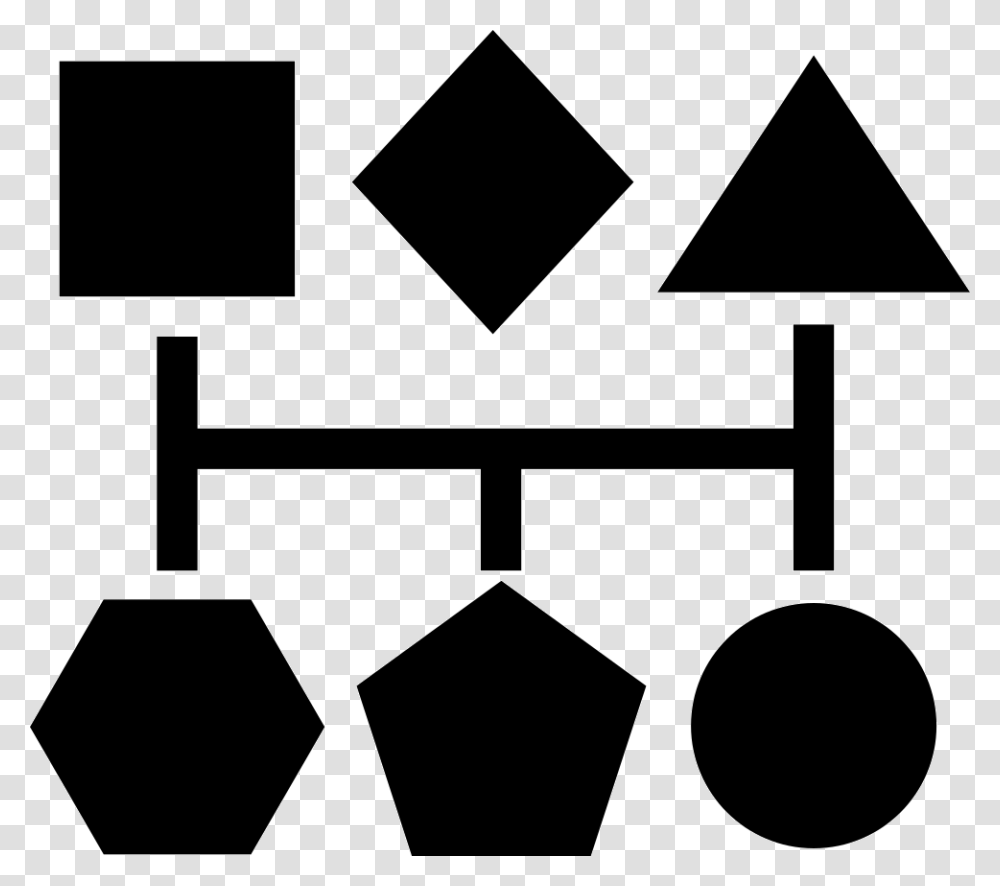 Black Geometric Shapes Graphic Formas Geometricas Preto, Stencil, Triangle, Recycling Symbol Transparent Png