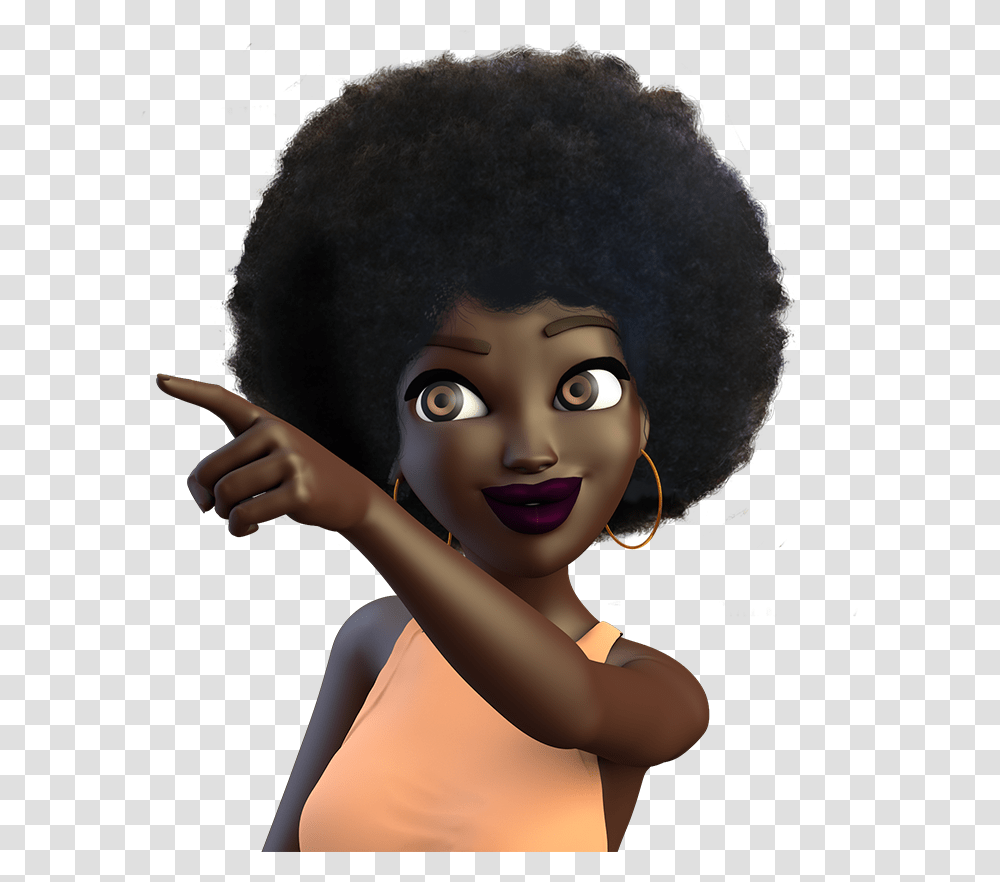 Black Girl Emoji Black African American Emoji, Hair, Head, Face, Person Transparent Png