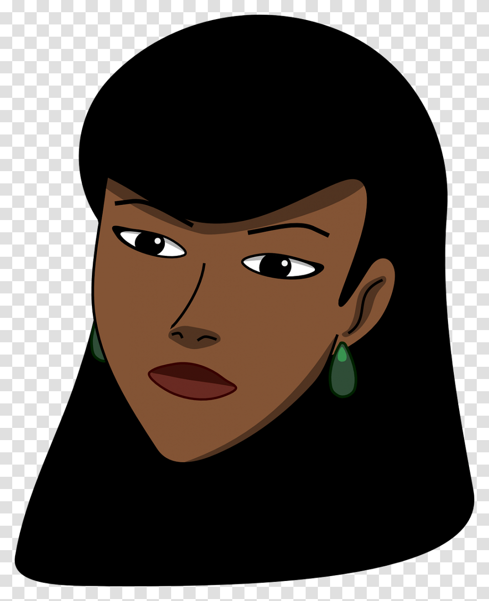 Black Girl Head Clipart, Face, Accessories, Accessory, Jewelry Transparent Png