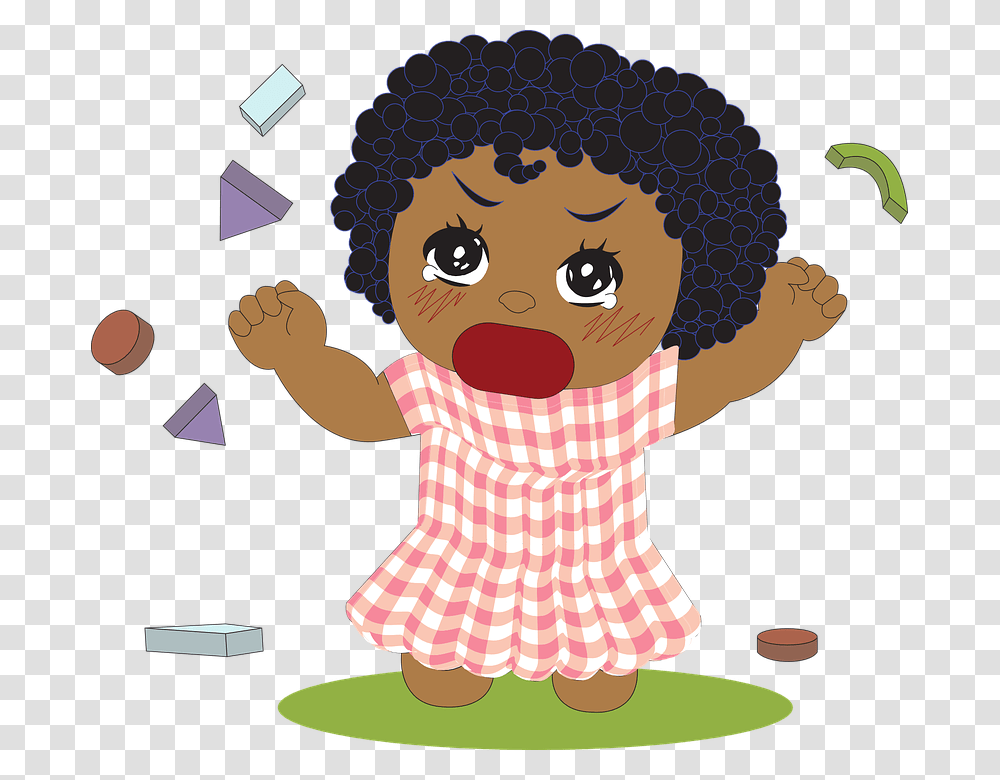 Black Girl Toddler Cartoon, Person, Face, Female, Kid Transparent Png