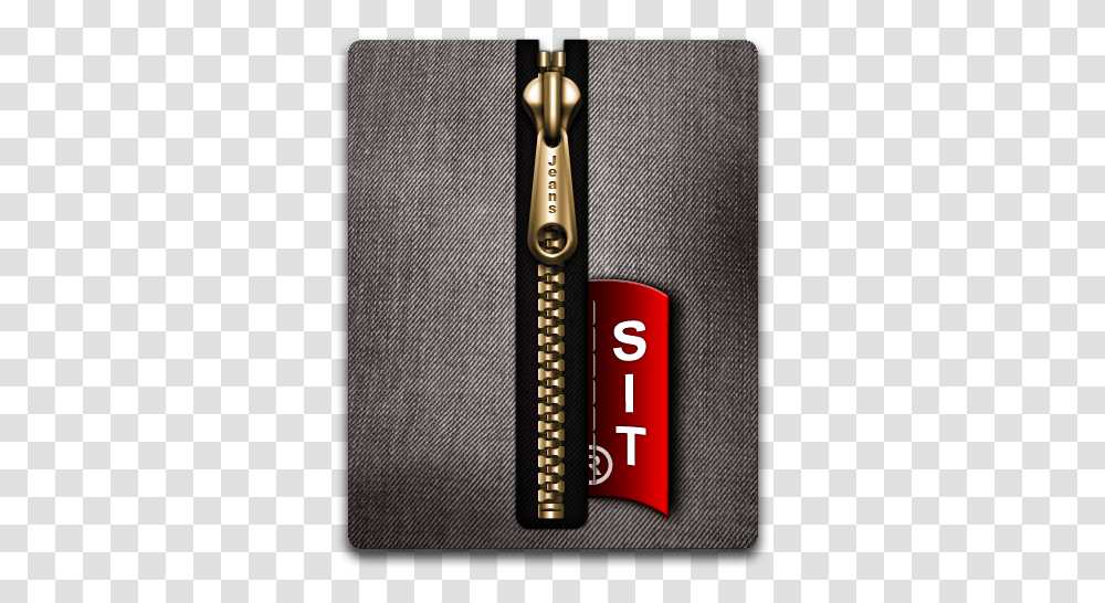 Black Gold Sit Icon Icon Of Compression Software, Zipper Transparent Png