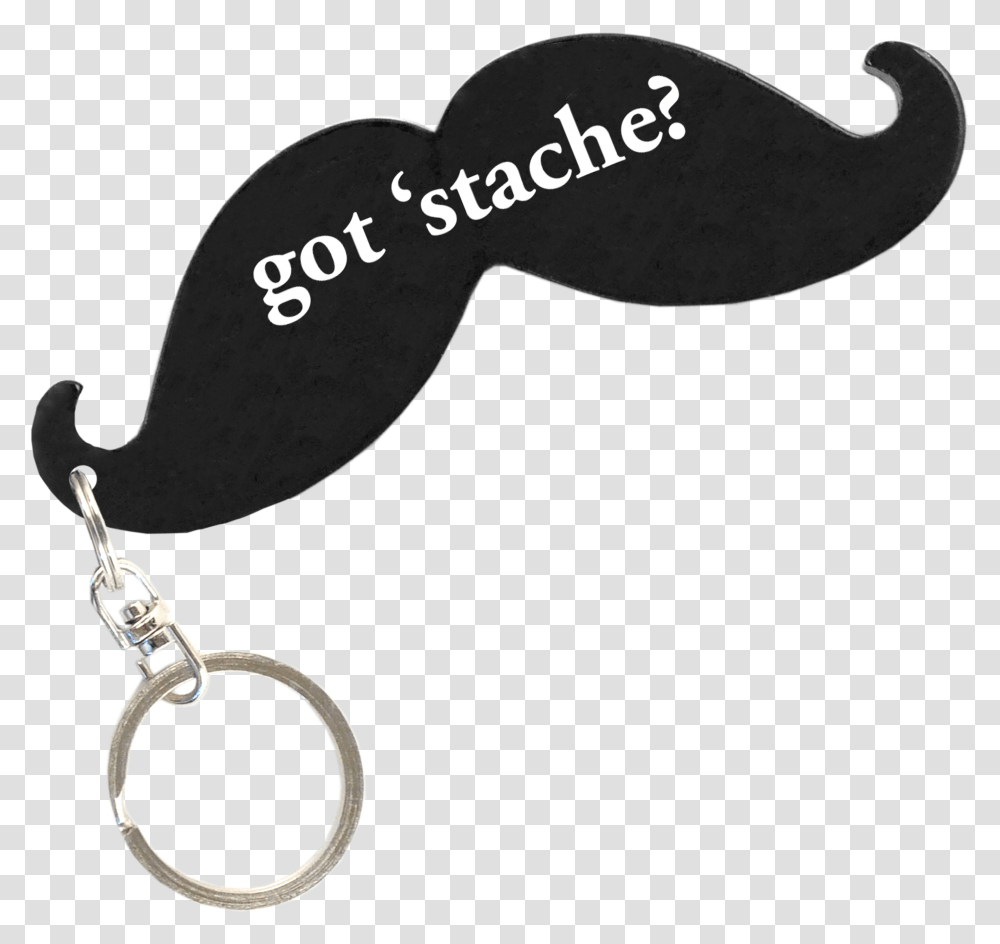 Black Got Stache Mustache Key Chain Bottle Opener Chain, Axe, Tool, Silver, Accessories Transparent Png