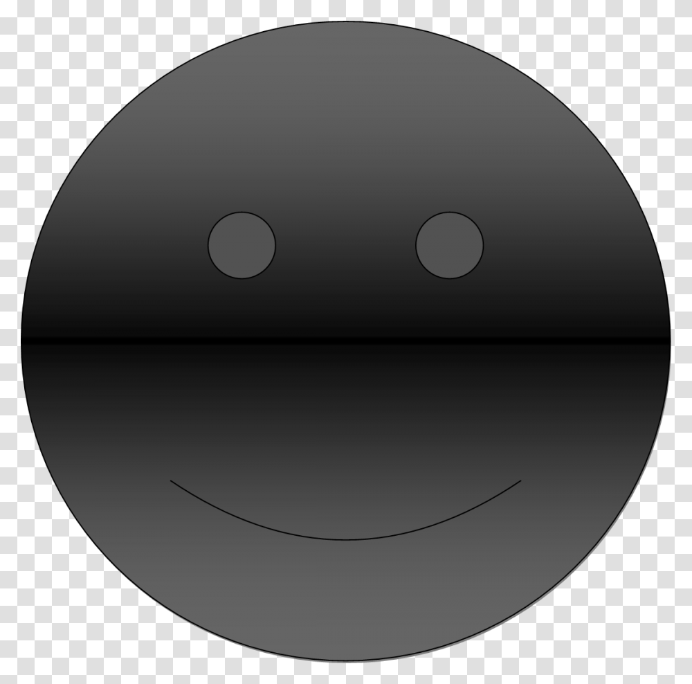 Black Gradient Smiley Face, Sphere, Texture, Disk Transparent Png