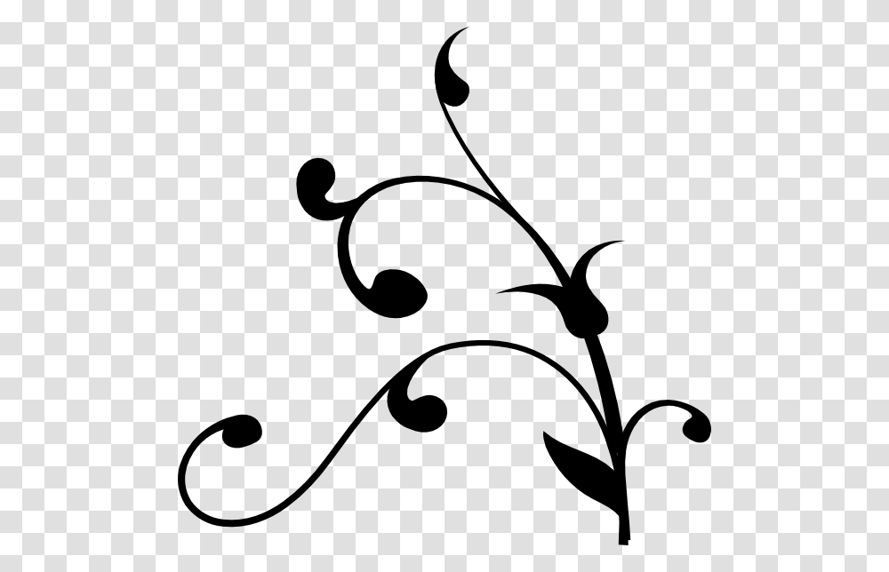 Black Grassy Swirl Clip Art, Stencil, Floral Design, Pattern Transparent Png