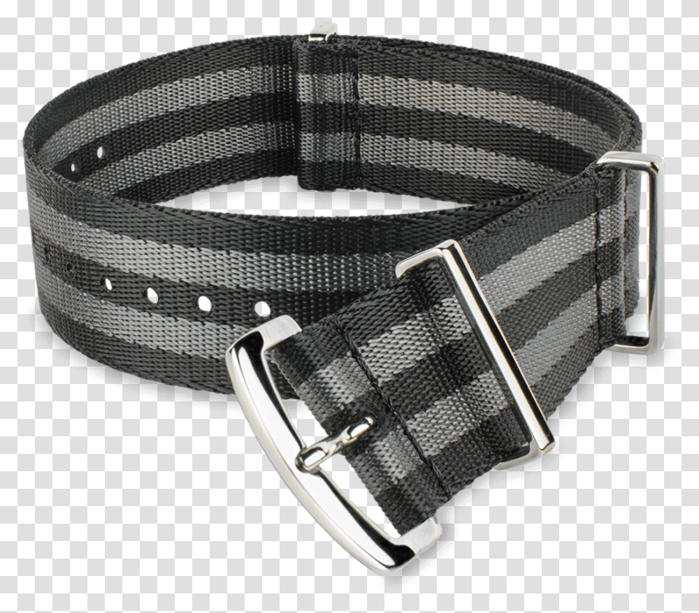 Black Gray Striped Nato Style Watch Strap Belt, Accessories, Accessory, Buckle, Wristwatch Transparent Png