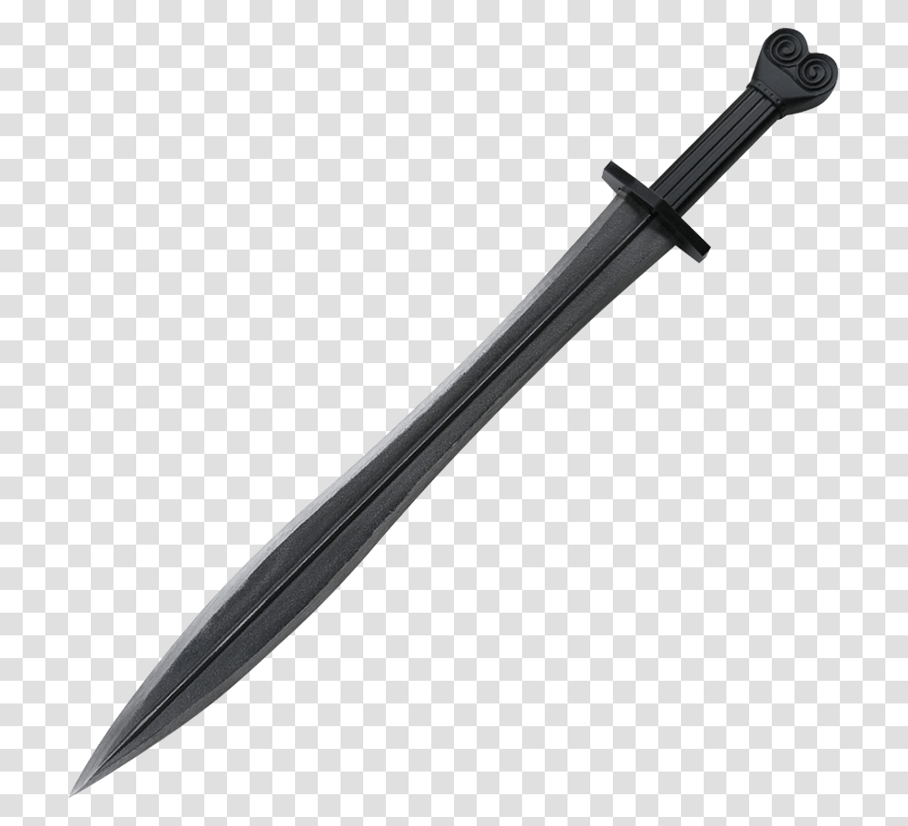 Black Greek Hoplite Sword Silhouette Softball Bat Clipart, Blade, Weapon, Weaponry, Knife Transparent Png