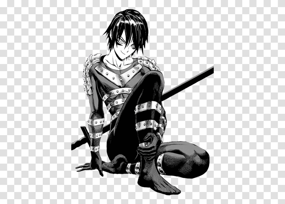 Black Hair And Clothes Anime Guy Image Sonic One Punch Man, Person, Human, Manga, Comics Transparent Png