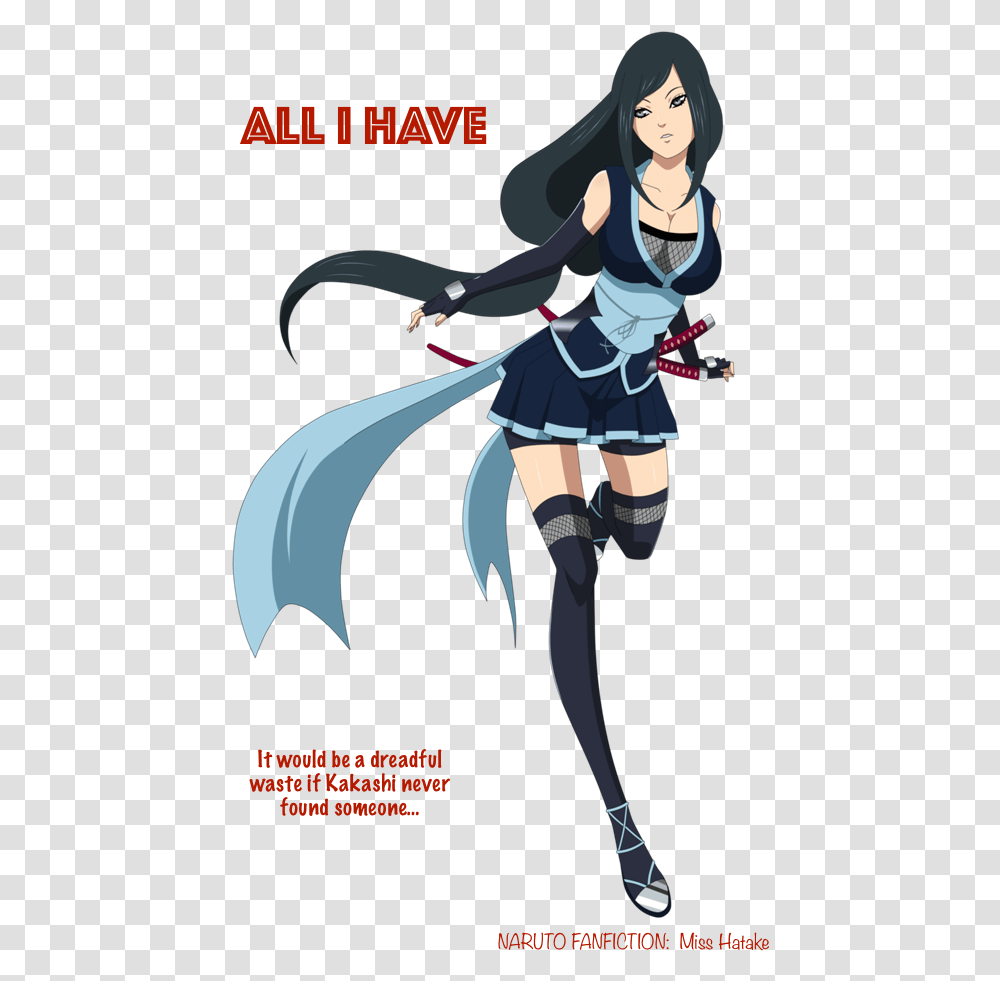 Black Hair Naruto Oc Female, Person, Human, Poster, Advertisement Transparent Png