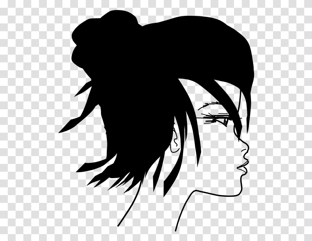 Black Hair Silhouette, Gray, World Of Warcraft Transparent Png