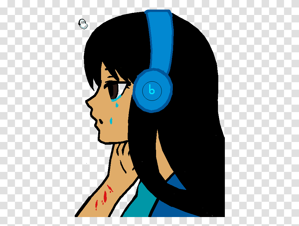 Black Haired Cute Girls, Electronics, Person, Human, Headphones Transparent Png