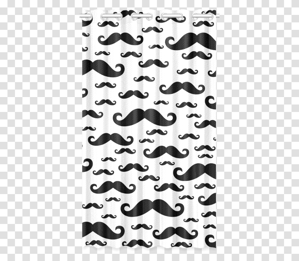 Black Handlebar Mustache Moustache, Moustache Shower Curtain