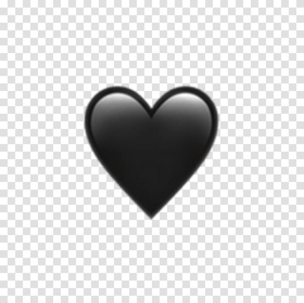 Black Heart Background Emoji Iphone Heart, Pillow, Cushion Transparent Png