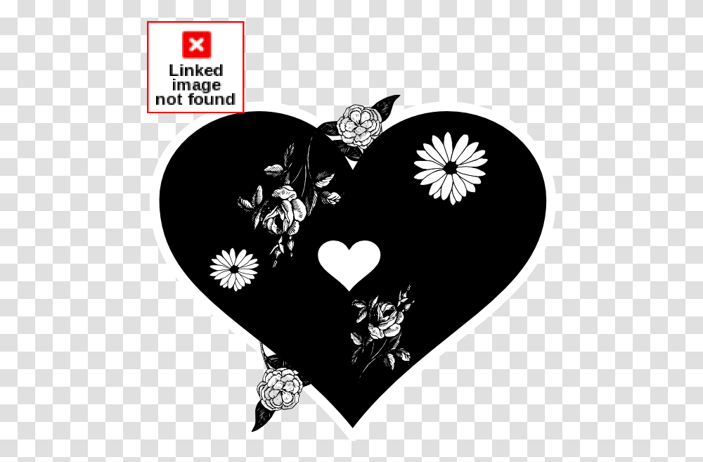 Black Heart Clipart Clip Black And White Illustration, Rug, Silhouette, Advertisement, Poster Transparent Png