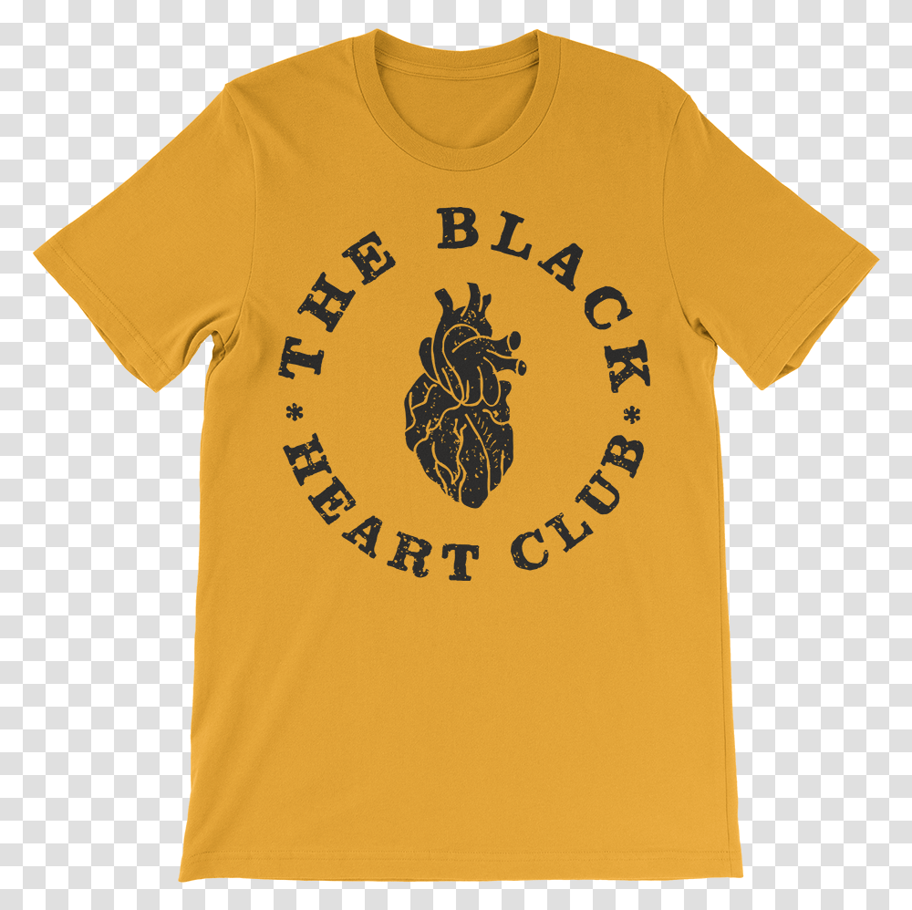 Black Heart Club Tshirt Short Sleeve, Clothing, Apparel, T-Shirt Transparent Png