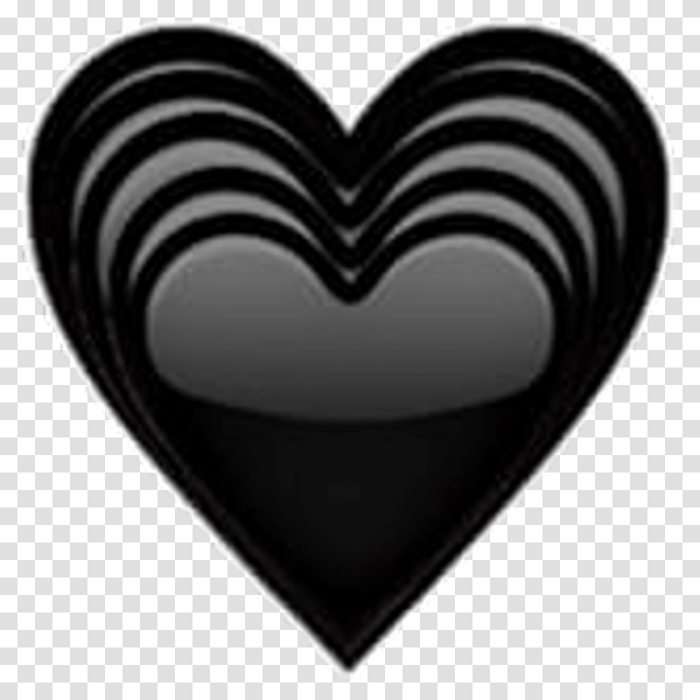 Black Heart Emoji Art Interesting Photography Decoratio Heart, Plectrum Transparent Png
