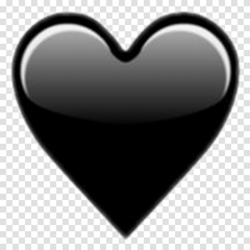 Black Heart Emoji Black Heart Emoji Whatsapp, Plectrum Transparent Png