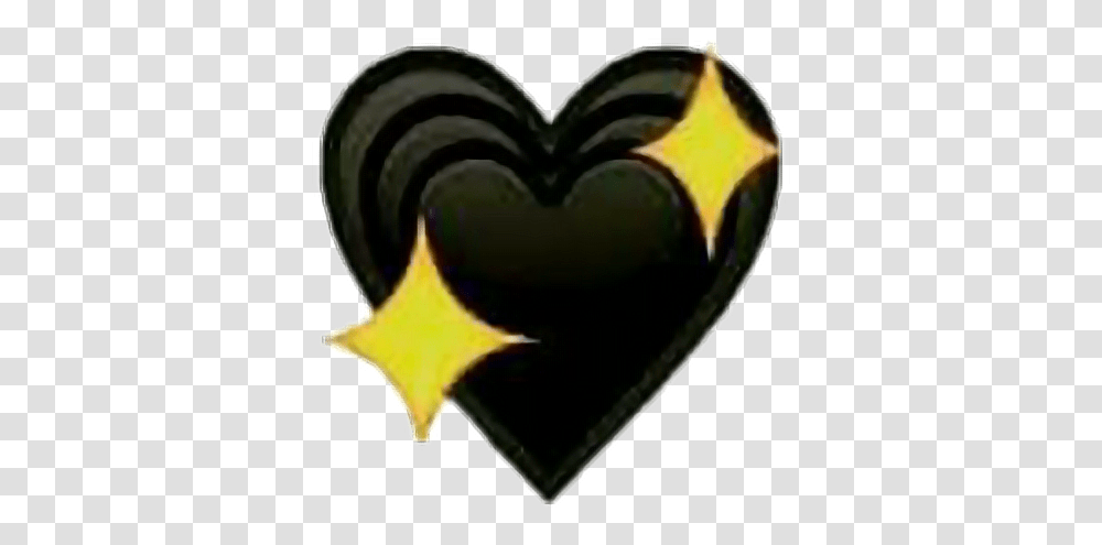 Black Heart Emoji Black Sparkling Heart Emoji, Cushion, Bird, Animal, Pillow Transparent Png