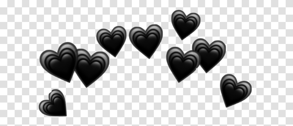 Black Heart Emoji Crown Aesthetic Tumblr Dark Emo Egirl Black Heart Crown, Cushion, Text, Pillow, Label Transparent Png