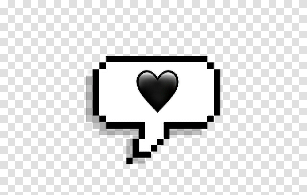 Black Heart Emoji Pixel Text Speech Icon Overlay Grunge, Stencil, First Aid Transparent Png