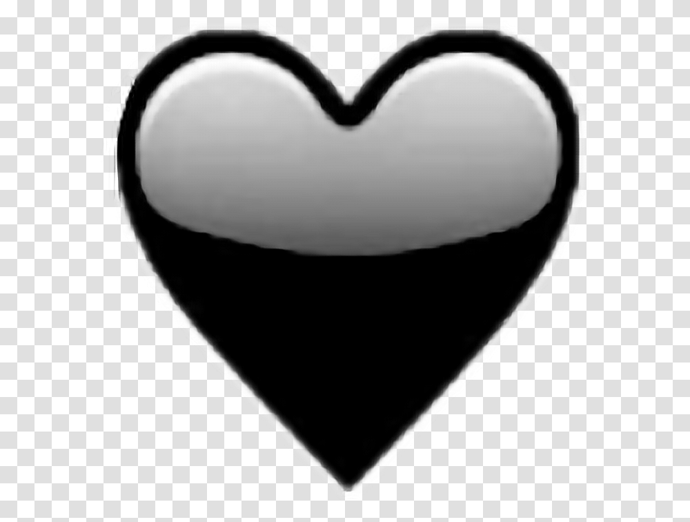 Black Heart Emoji Sticker Easy Freetoedit Black Heart Emoji Transparent Png