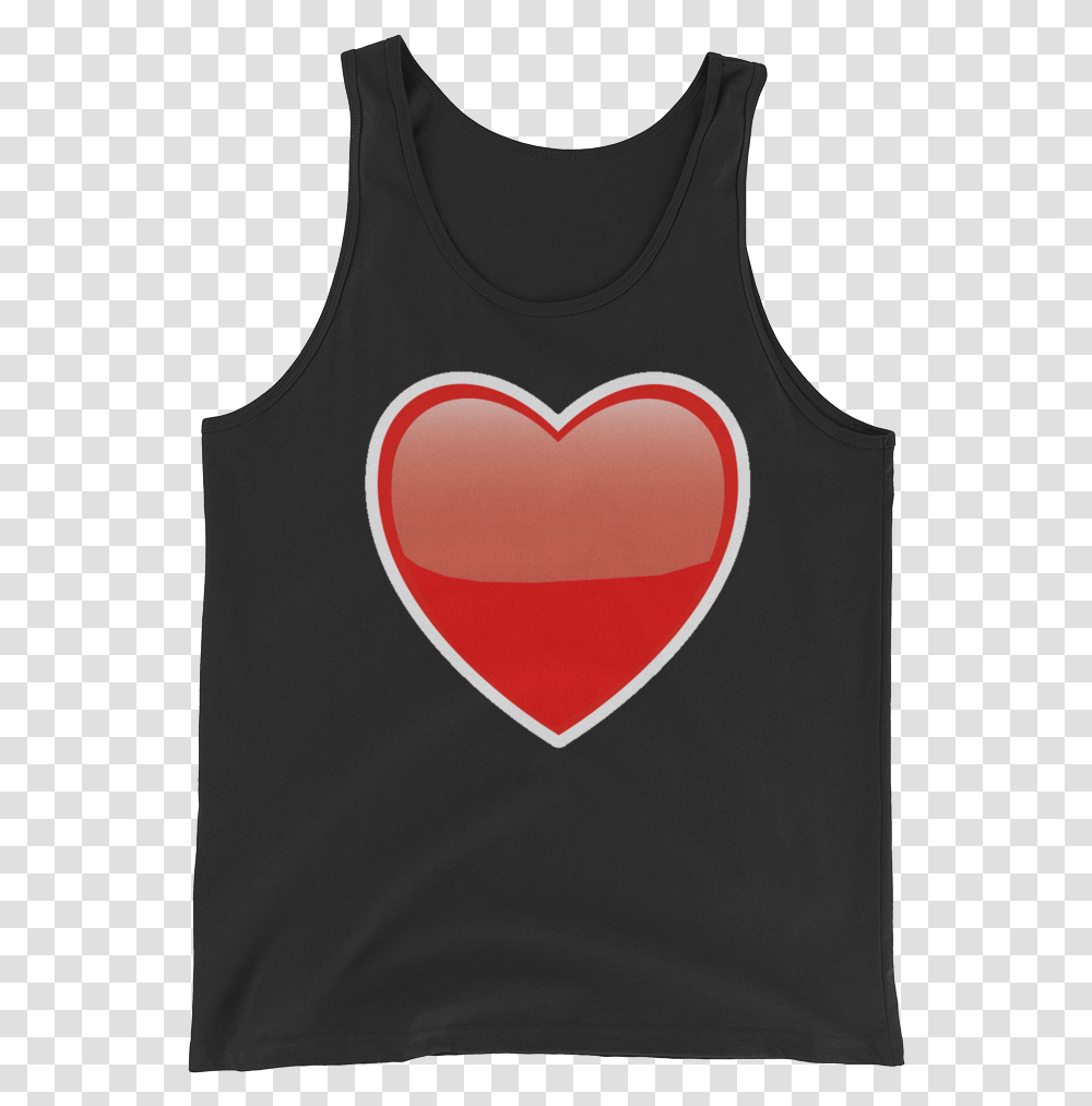 Black Heart Emoji Tshirt Hd Download Original Size Sleeveless, Clothing, Apparel, Tank Top Transparent Png