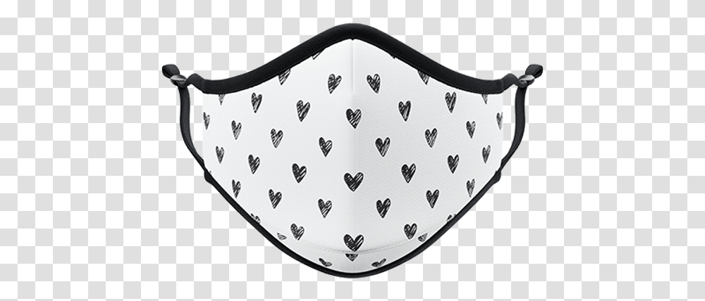 Black Heart Face Mask Cute Wedding Face Masks, Clothing, Cushion, Purse, Pillow Transparent Png