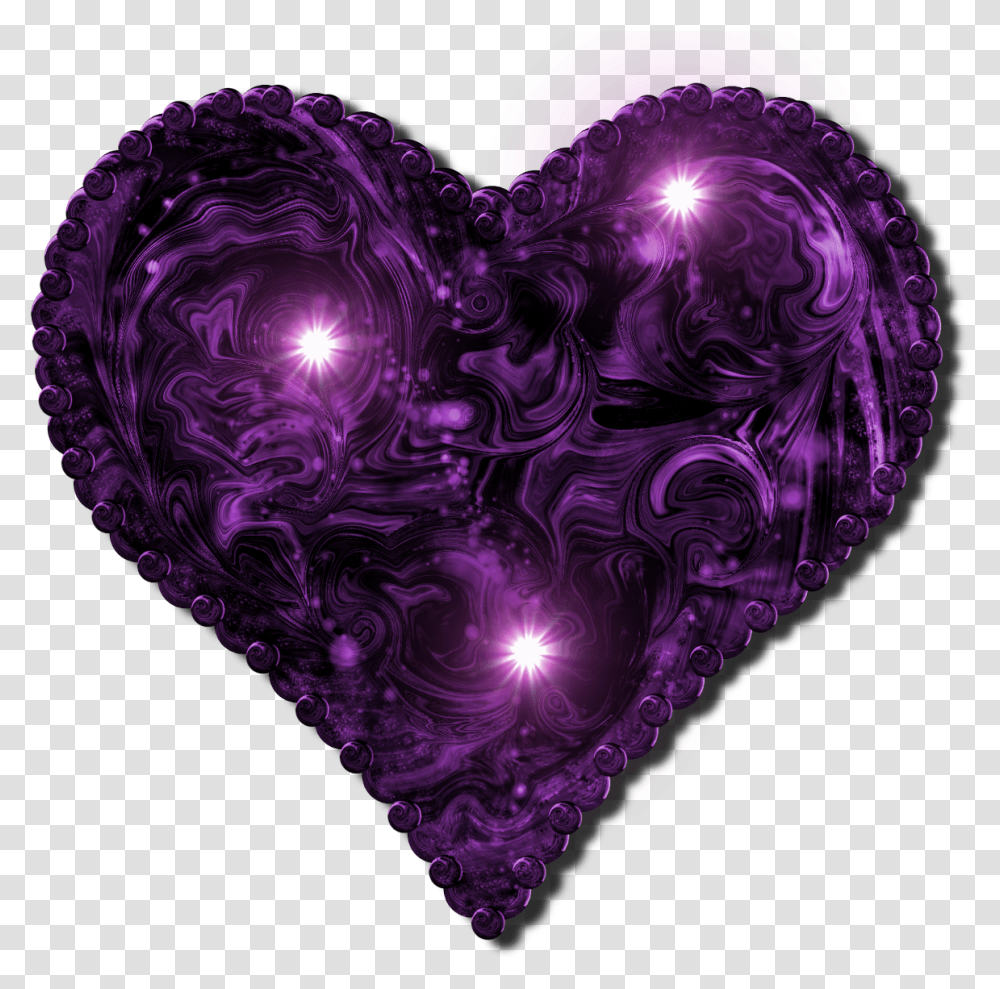 Black Heart Gothic, Purple, Light, Ball, Balloon Transparent Png