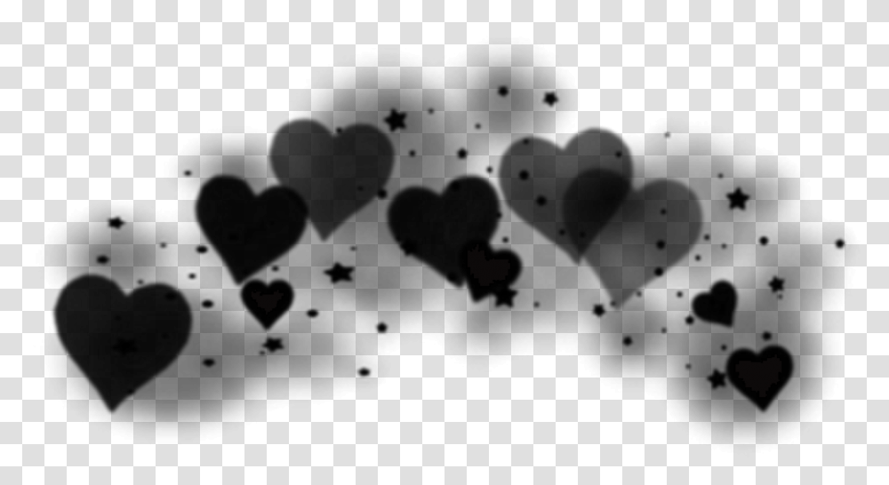 Black Heart Hearts Crown Crowns Aesthetic Aesthetics Black Heart Aesthetic, Nature, Outdoors, Astronomy, Moon Transparent Png