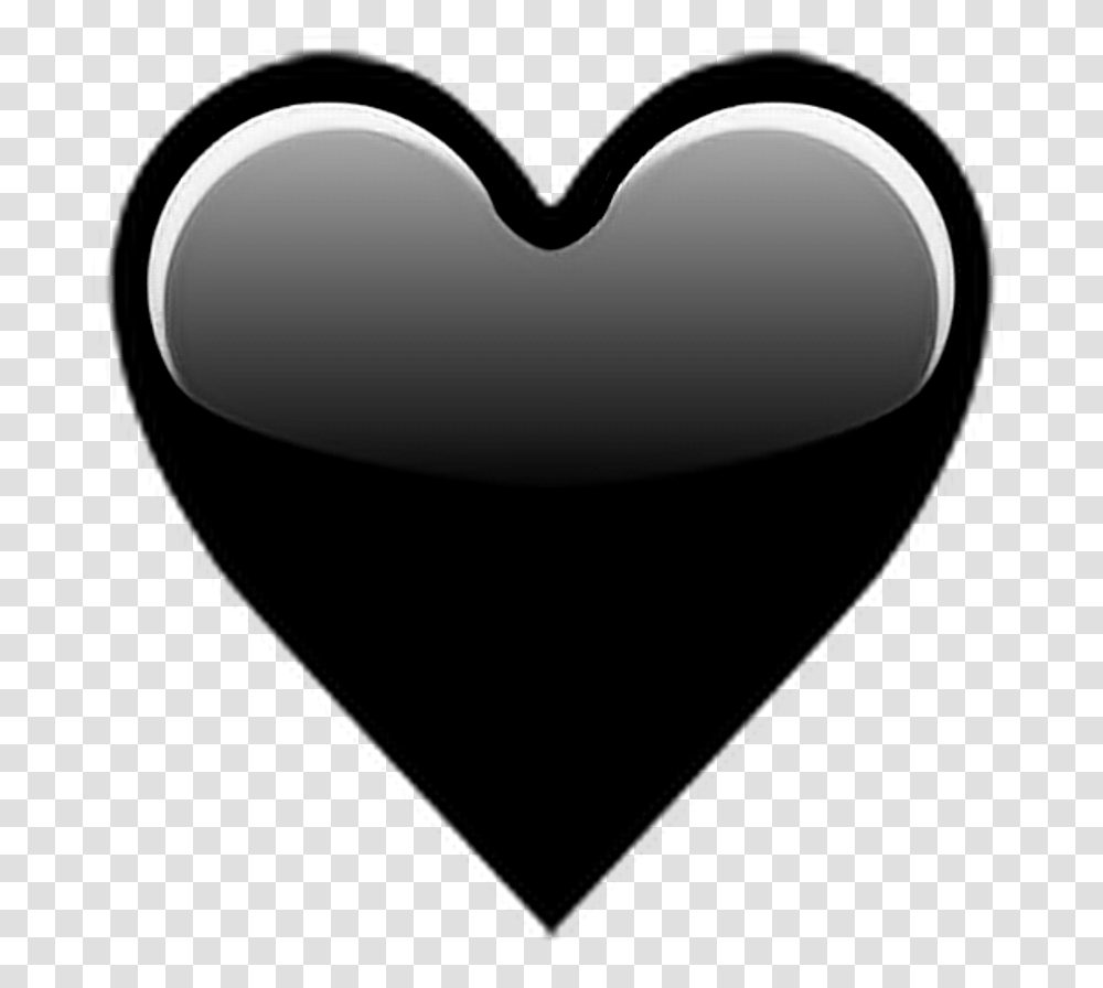 Black Heart Images Black Heart Emoji Whatsapp, Lamp, Mustache, Silhouette, Face Transparent Png