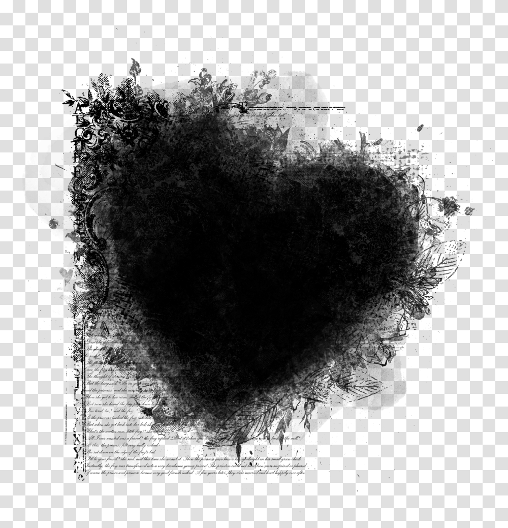 Black Heart Papers Labels Frames Or Free Wedding Monochrome, Gray, World Of Warcraft Transparent Png