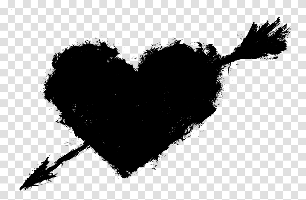 Black Heart Spray Paint Background Heart, Gray, World Of Warcraft Transparent Png