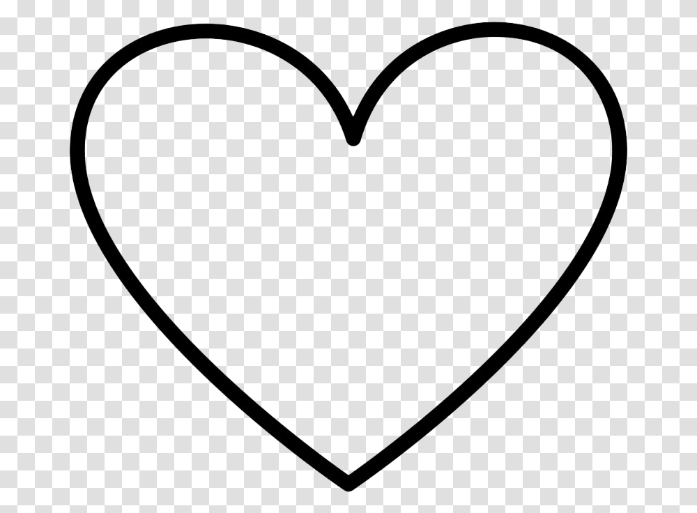 Black Heart Symbol Outline Love Heart Transparent Png