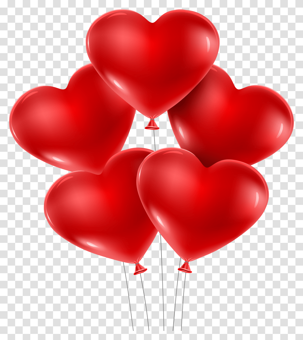 Black Hearts And Red Balloons Clipart Transparent Png