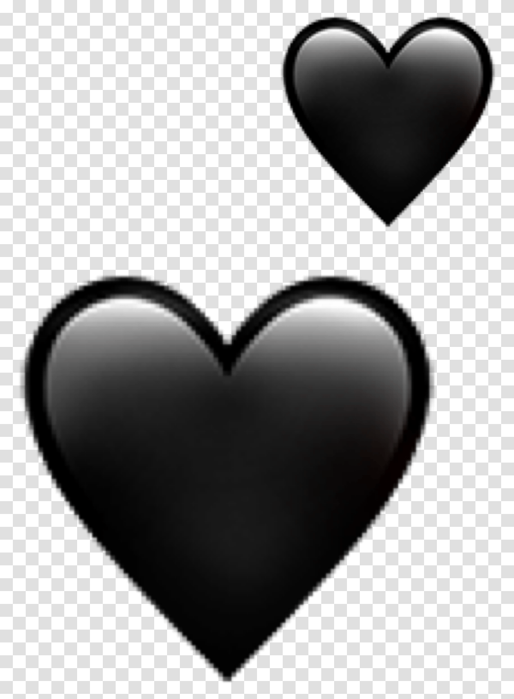 Black Hearts Followme Emoji Iphone Iphoneemoji Heart, Mustache Transparent Png