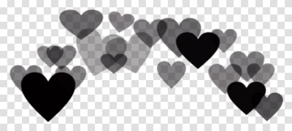 Black Hearts Heart Crowns Crown Heartcrown Tumblr Black Heart Crown, Pillow, Cushion Transparent Png