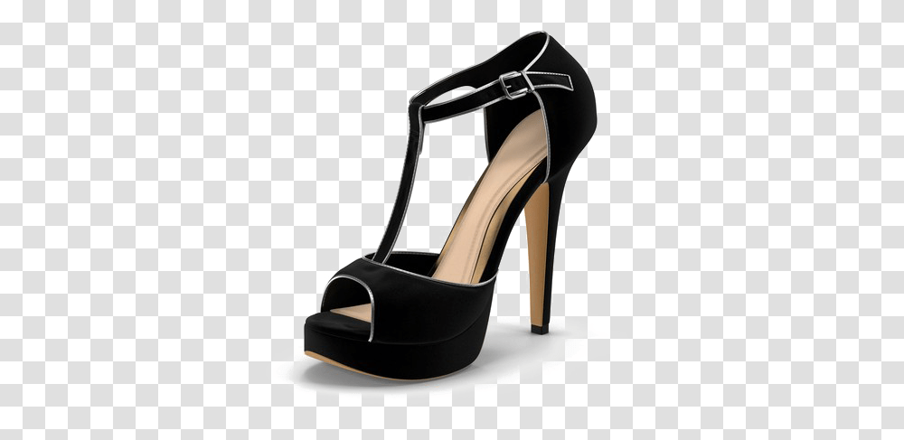 Black Heels Images Basic Pump, Apparel, Footwear, Shoe Transparent Png