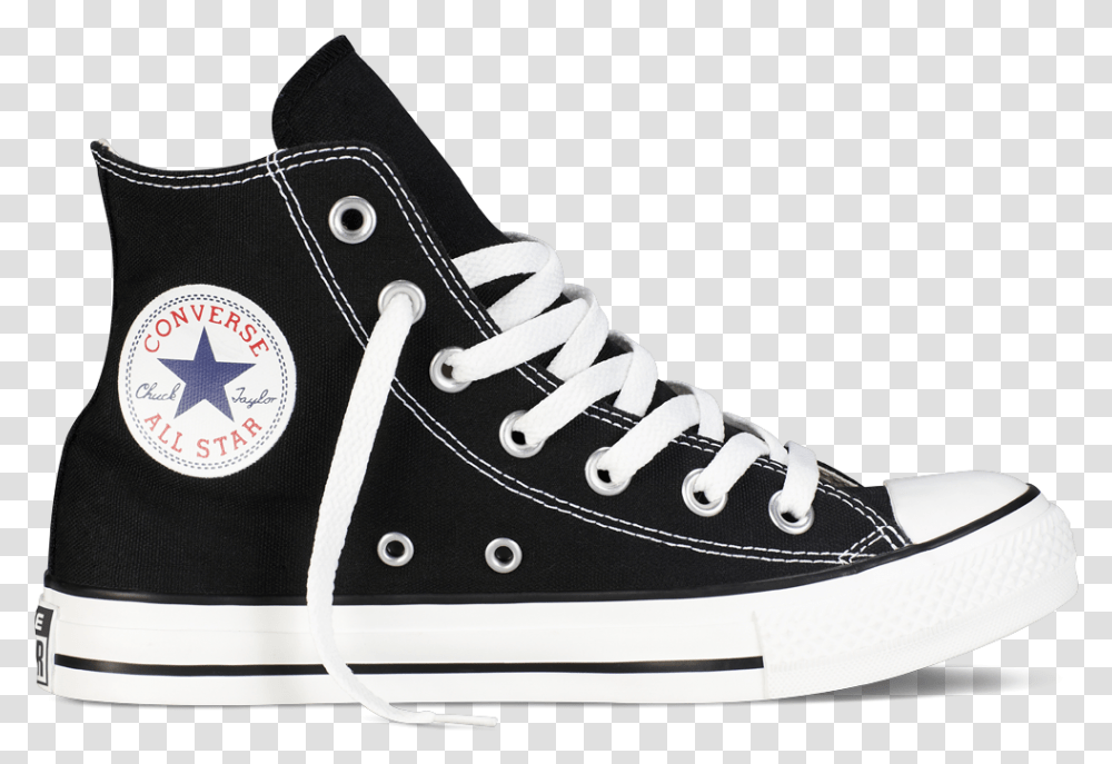 Black Hi Top Converse, Apparel, Shoe, Footwear Transparent Png