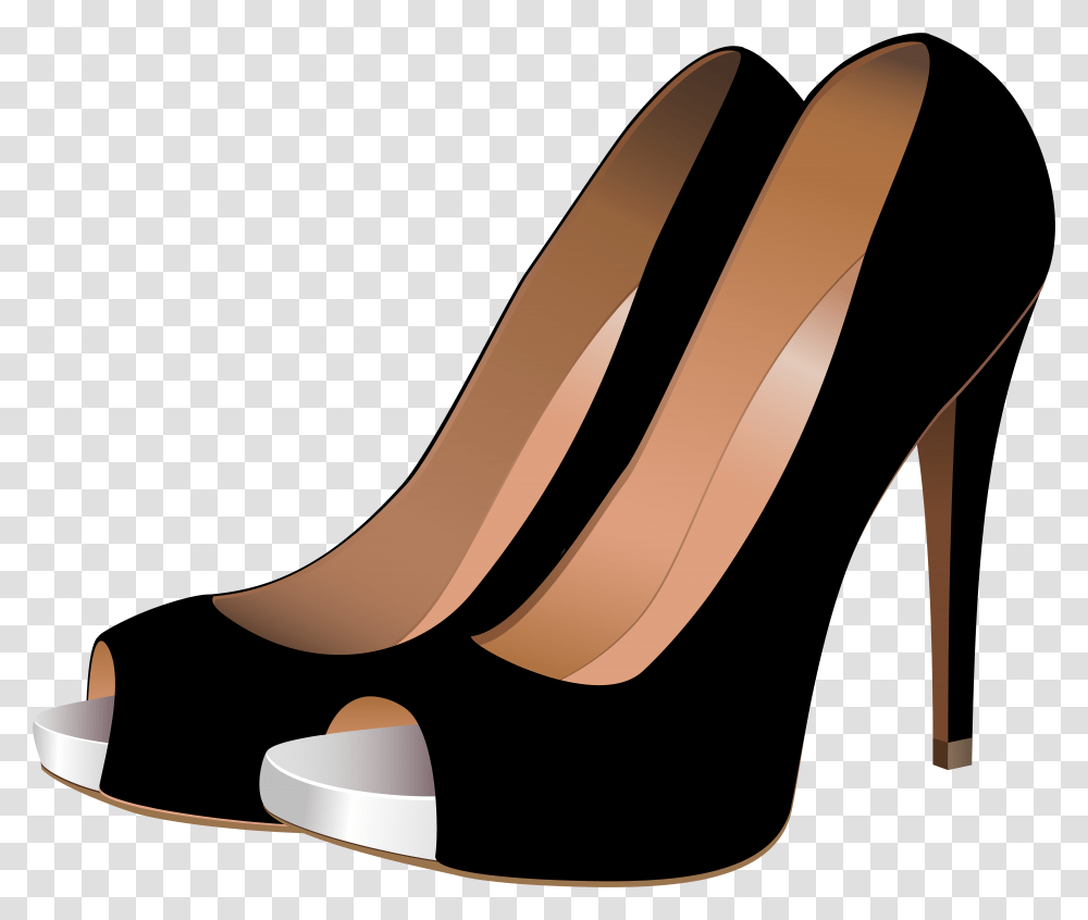 Женские туфли на прозрачном фоне