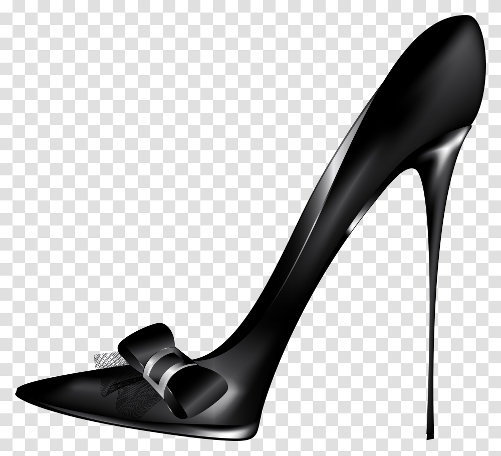 Black High Heels With Bow Clip Art Black High Heel, Apparel, Shoe, Footwear Transparent Png